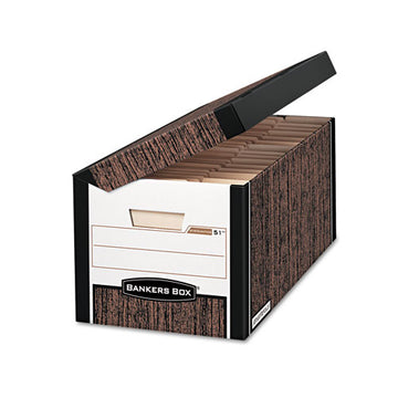 Bankers Box® Systematic Medium-duty Strength Storage Boxes, Letter-legal Files, Woodgrain, 12-carton freeshipping - TVN Wholesale